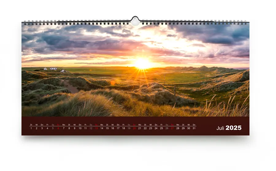 Perfektes Format für Ihre Panoramabilder! Kalender im Panoramaformat drucken lassen