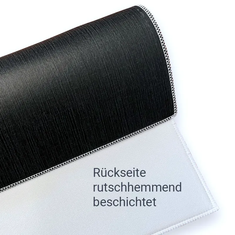 Die Rückseite der Matte ist rutschhemmend beschichtet