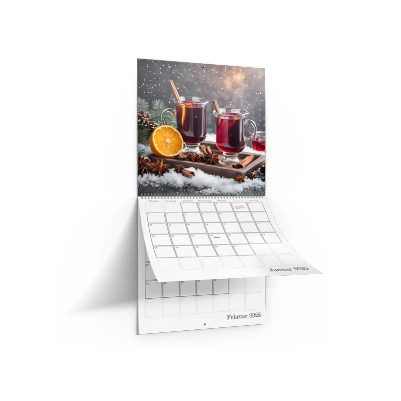 Praktischer Planer mit viel Platz für Fotos und Termine! Großes Kalendarium, großes Bild